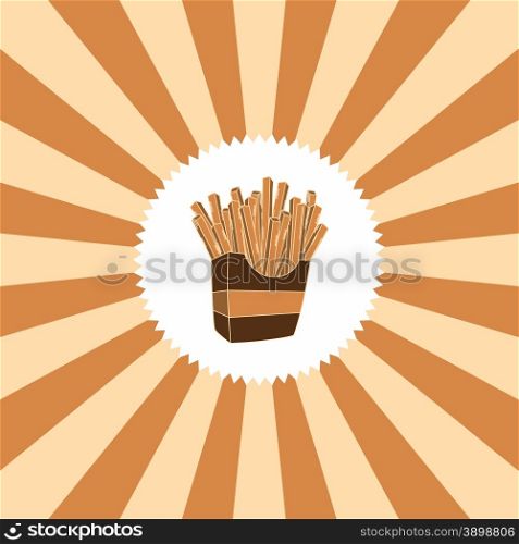 food and drink theme graphic art vector illustration. food and drink theme french fries