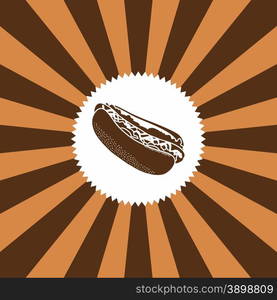 food and drink theme graphic art vector illustration. food and drink theme hot dog