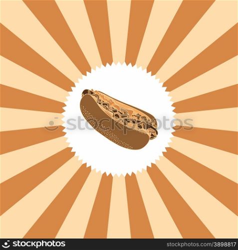 food and drink theme graphic art vector illustration. food and drink theme hot dog