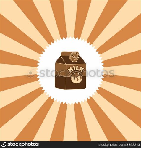 food and drink theme graphic art vector illustration. food and drink theme milk