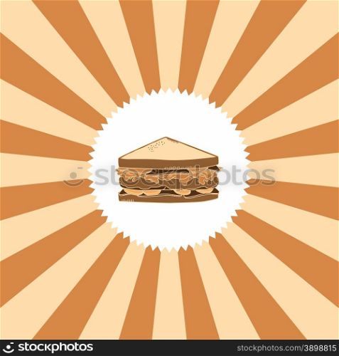 food and drink theme graphic art vector illustration. food and drink theme sandwich