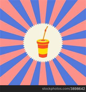 food and drink theme graphic art vector illustration. food and drink theme soda