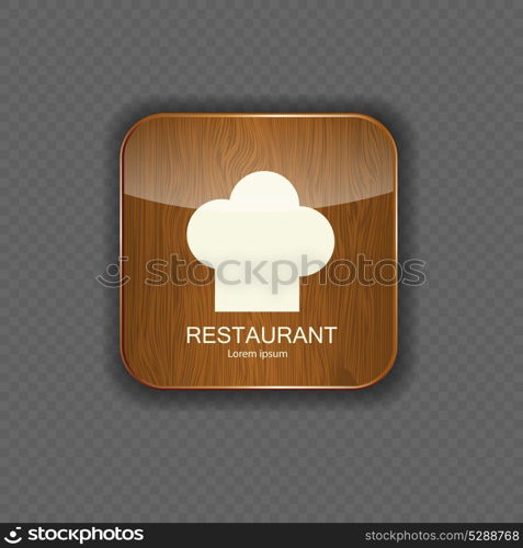 Food and drink wood application icons