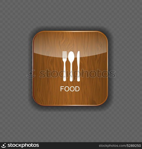 Food and drink wood application icons