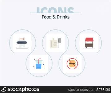 Food and Drinks Flat Icon Pack 5 Icon Design. drinks. drink. cooking. preparation. pin