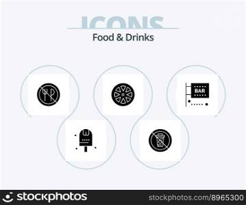 Food and Drinks Glyph Icon Pack 5 Icon Design. lemon. fruit. no. food. forbidden