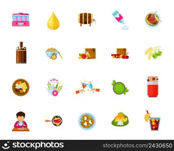 Food and drinks icon set. Can be used for topics like dessert, recipe, dish, treat