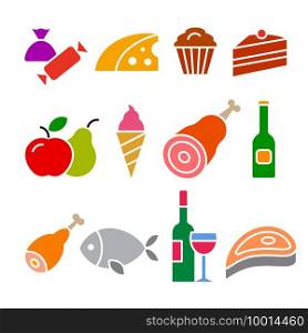 food and grocery icons