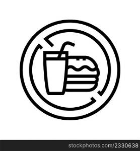 food ban line icon vector. food ban sign. isolated contour symbol black illustration. food ban line icon vector illustration