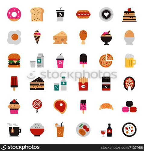 food, beverage, snack icon, isolated on white background