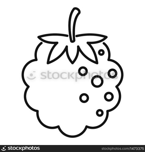 Food blackberry icon. Outline food blackberry vector icon for web design isolated on white background. Food blackberry icon, outline style