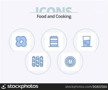 Food Blue Icon Pack 5 Icon Design. food. and. egg. food. drink