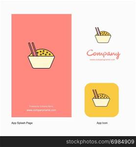 Food bowl Company Logo App Icon and Splash Page Design. Creative Business App Design Elements