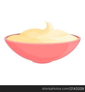 Food bowl cream icon cartoon vector. Milk product. Shop jug. Food bowl cream icon cartoon vector. Milk product