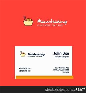 Food bowl logo Design with business card template. Elegant corporate identity. - Vector