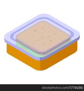 Food box icon. Isometric of Food box vector icon for web design isolated on white background. Food box icon, isometric style