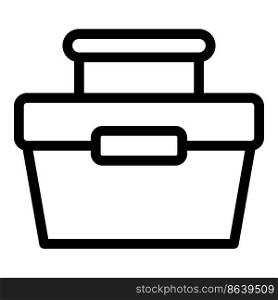 Food box icon outline vector. Snack pack. Paper cereal. Food box icon outline vector. Snack pack