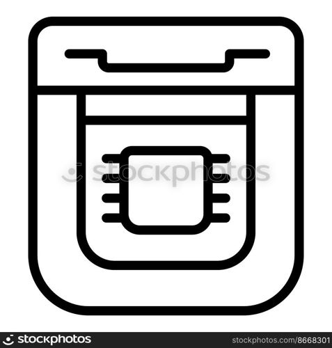 Food bread making icon outline vector. Breadmaker machine. Button control. Food bread making icon outline vector. Breadmaker machine