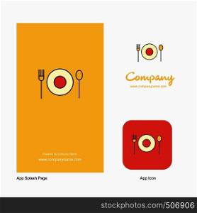Food Company Logo App Icon and Splash Page Design. Creative Business App Design Elements