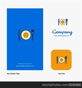Food Company Logo App Icon and Splash Page Design. Creative Business App Design Elements