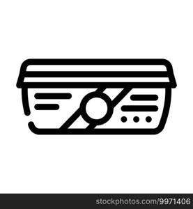 food container line icon vector. food container sign. isolated contour symbol black illustration. food container line icon vector illustration flat