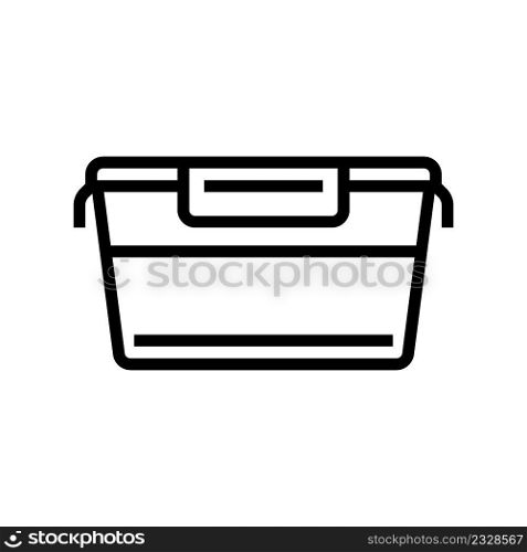 food container plastic line icon vector. food container plastic sign. isolated contour symbol black illustration. food container plastic line icon vector illustration