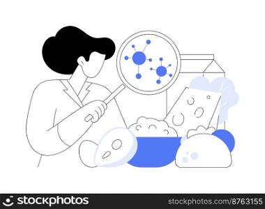 Food contamination abstract concept vector illustration. Nutrition illness, food safety, environment poisoning, raw meat, production hygiene, agriculture industry, dirty hand abstract metaphor.. Food contamination abstract concept vector illustration.