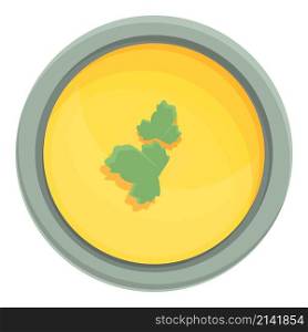 Food cream soup icon cartoon vector. Hot bowl. Vegetable soup. Food cream soup icon cartoon vector. Hot bowl
