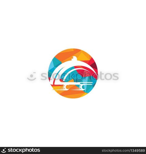 Food Delivery Catering Fast Food Vector Logo Design.