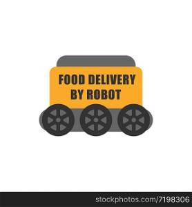 food delivery robot modern technology online vector illustration