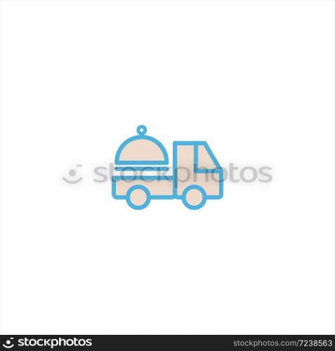 food delivery service icon flat vector logo design trendy illustration signage symbol graphic simple
