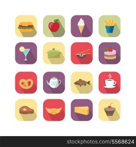 Food design elements collection vector illustration isolated