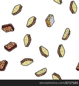 food dessert snack menu vector seamless pattern thin line illustration. food dessert snack menu vector seamless pattern