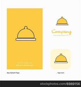 Food dish Company Logo App Icon and Splash Page Design. Creative Business App Design Elements