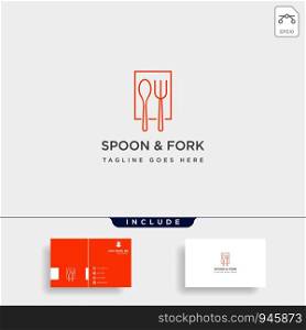 food equipment spoon fork logo template vector illustration icon element - vector file. food equipment spoon fork logo template vector illustration icon element