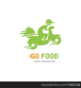 Food express delivery logo vector template