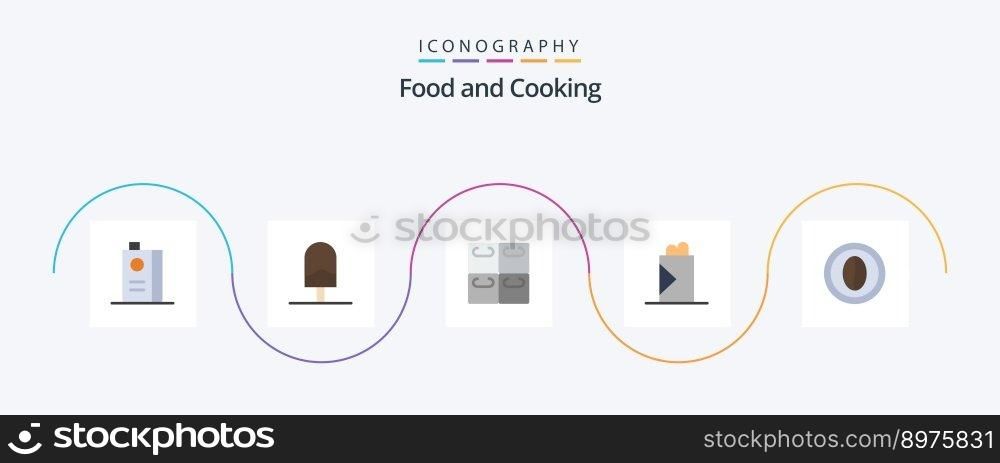 Food Flat 5 Icon Pack Including drink. coffee. kitchen. shawarma. fast food