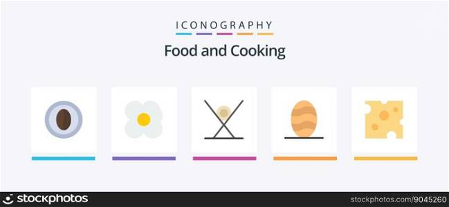 Food Flat 5 Icon Pack Including drink. food. drink. bread. sushi. Creative Icons Design