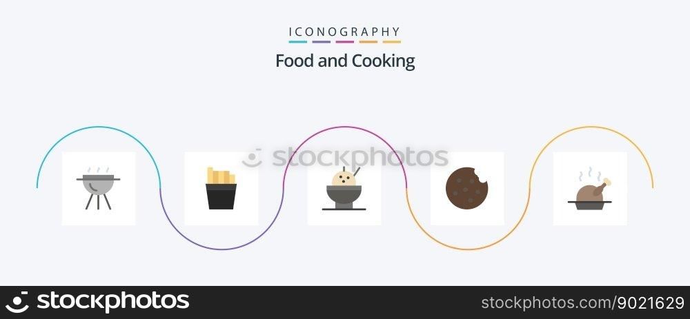 Food Flat 5 Icon Pack Including . food.