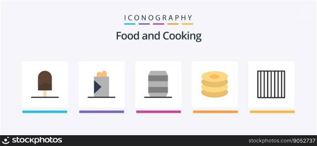 Food Flat 5 Icon Pack Including pasta. food. drink. meal. drink. Creative Icons Design
