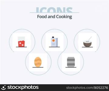 Food Flat Icon Pack 5 Icon Design. bowl. fruit. done. food. and