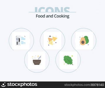 Food Flat Icon Pack 5 Icon Design. healthy food. fruit. menu. food. nachos
