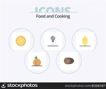 Food Flat Icon Pack 5 Icon Design. . lemon. pizza. fruit. lollipop