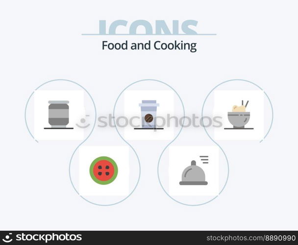 Food Flat Icon Pack 5 Icon Design. . . soda. rice. chinese