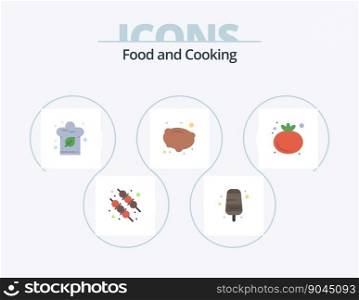 Food Flat Icon Pack 5 Icon Design. . vegetable. hat. tomato. vegetable