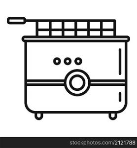 Food fry machine icon outline vector. Deeo fryer. Oil basket. Food fry machine icon outline vector. Deeo fryer