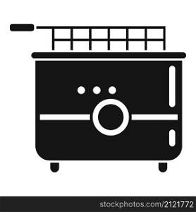 Food fry machine icon simple vector. Deeo fryer. Oil basket. Food fry machine icon simple vector. Deeo fryer