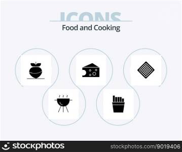 Food Glyph Icon Pack 5 Icon Design. . . breakfast. waffle. food