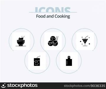 Food Glyph Icon Pack 5 Icon Design. . food. glass