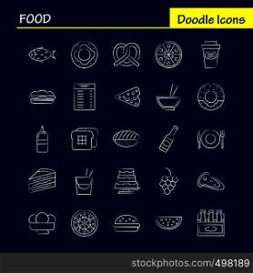 Food Hand Drawn Icon for Web, Print and Mobile UX/UI Kit. Such as: Glass, Food, Drink, Cup, Burger, Eat, Food, Fast Pictogram Pack. - Vector